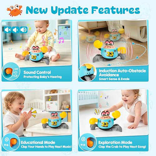 KETIEEE Crawling Crab Baby Toys 6-12 Months, Tummy Time Toys for Babies — view 5