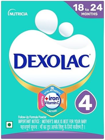Dexolac Stage 4 Follow up Formula for Babies - (18-24 months) - with Iron, Vit C, Zinc, Protein & other Vital nutrients - 400g -Bag-In-Box