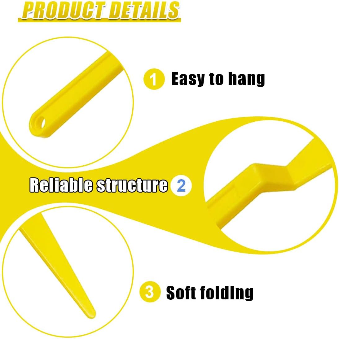 Car Window Tint Squeegee Tool, Flexible Plastic Long Handle Shank Vinyl Wrap Squeegee with Flat Lip, Micro Corner Scraper Gasket Squeegees for Auto Window Tinting and Film Installation (2PCS)