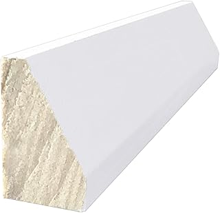 Baseboard Shoe Moulding, Modern Style, 5/8" x 1" x 94", Primed Fingerjoint Poplar, The Millwork Outlet 9921