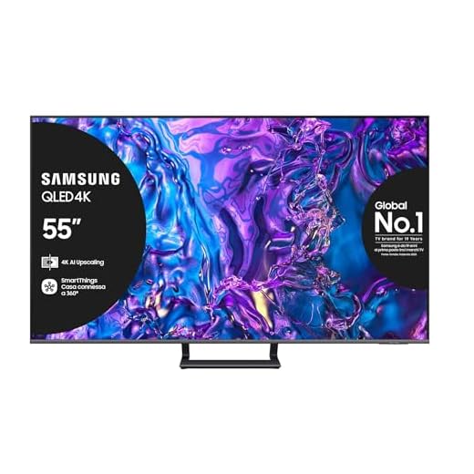Samsung TV QE55Q74DATXZT QLED 4K, Smart TV 55" Quantum processor 4K, AirSlim, DVBT-2, Q-Symphony & OTS Lite, Integrato con Alexa e Bixby, compatibile con Google Assistant, Titan Gray 2024