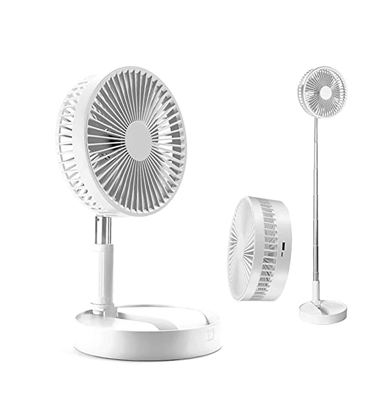 Buy RuvAm Mart Powerful Rechargeable Table Fan with Height and 3 speed