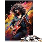 1000-teiliges Puzzle für Erwachsene Mädchen spielt Gitarre Denksportaufgabe 50x70cm Geschenke für Freunde und Familie für Teenager ab 14 Jahren
