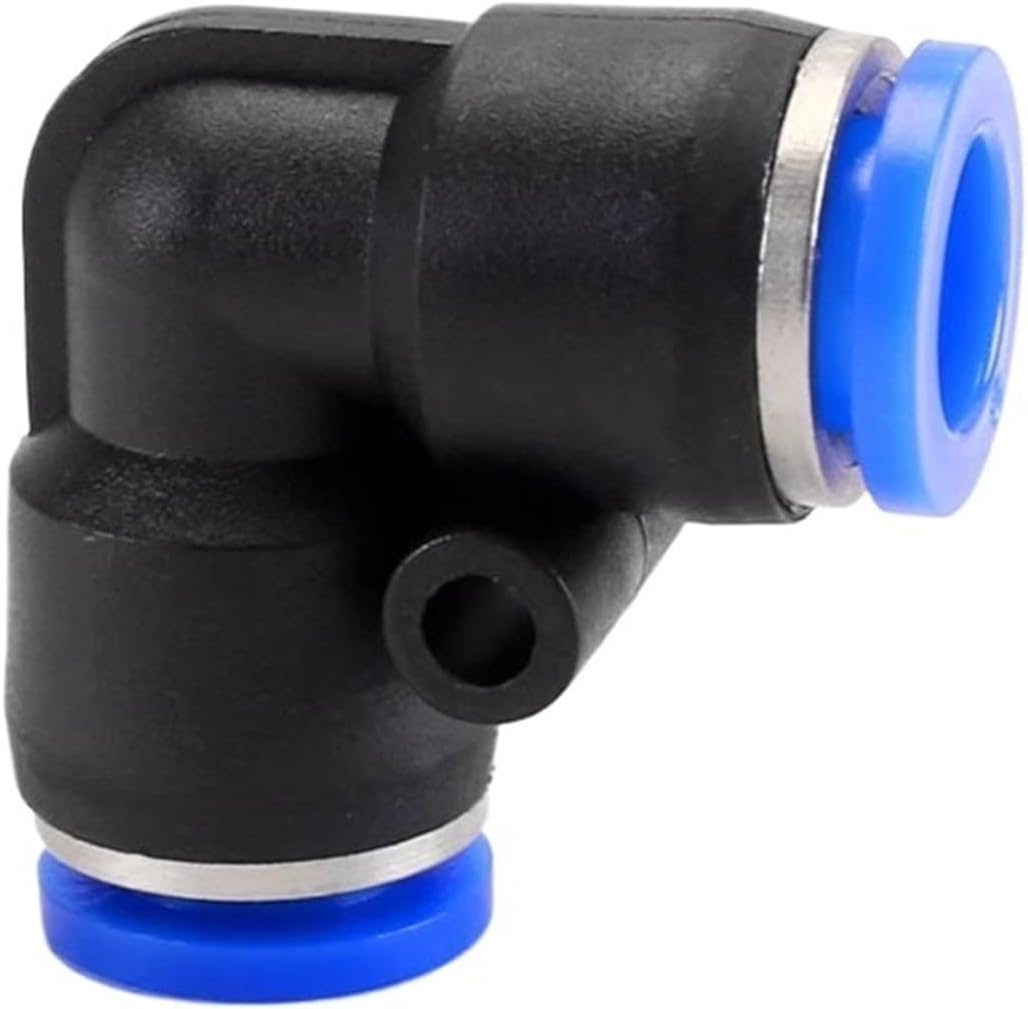 20/100/500pcs Pneumatic Fittings PV series 4 6 8 10 12MM OD L Type Flow Speed Tube Plastic Quick Degree Elbow Air Connectors(PV-14,1000 PCS)