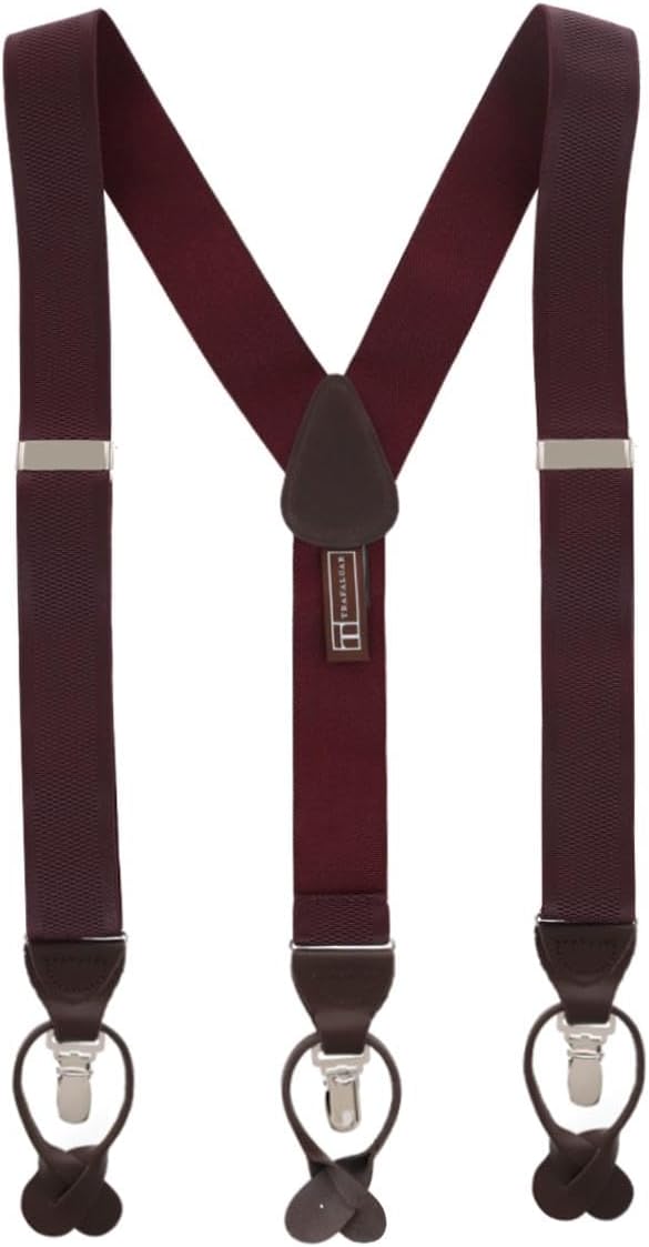 Trafalgar Classic Solid Color 38mm Convertible Braces