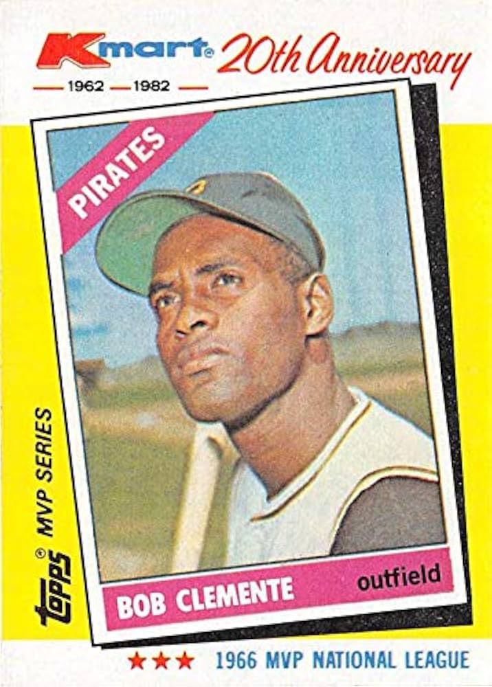 Amazon.com: Roberto Clemente baseball card 1982 Kmart 20th