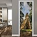 JZZCIDGa Türaufkleber Selbstklebend, Türtapete Pyramidentempel, Türbild Vinyltür Kunst Schlafzimmer Dekorative Tür Aufkleber Abnehmbar