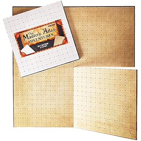 The Master's Atlas: Adventures Blank/Parchment Tabletop RPG Game Board - 26" x 26" Reusable Double-Sided Board Mat for Creating D&D & TTRPG Maps – Customizable GM Accessories for Role Playing Gaming Cover