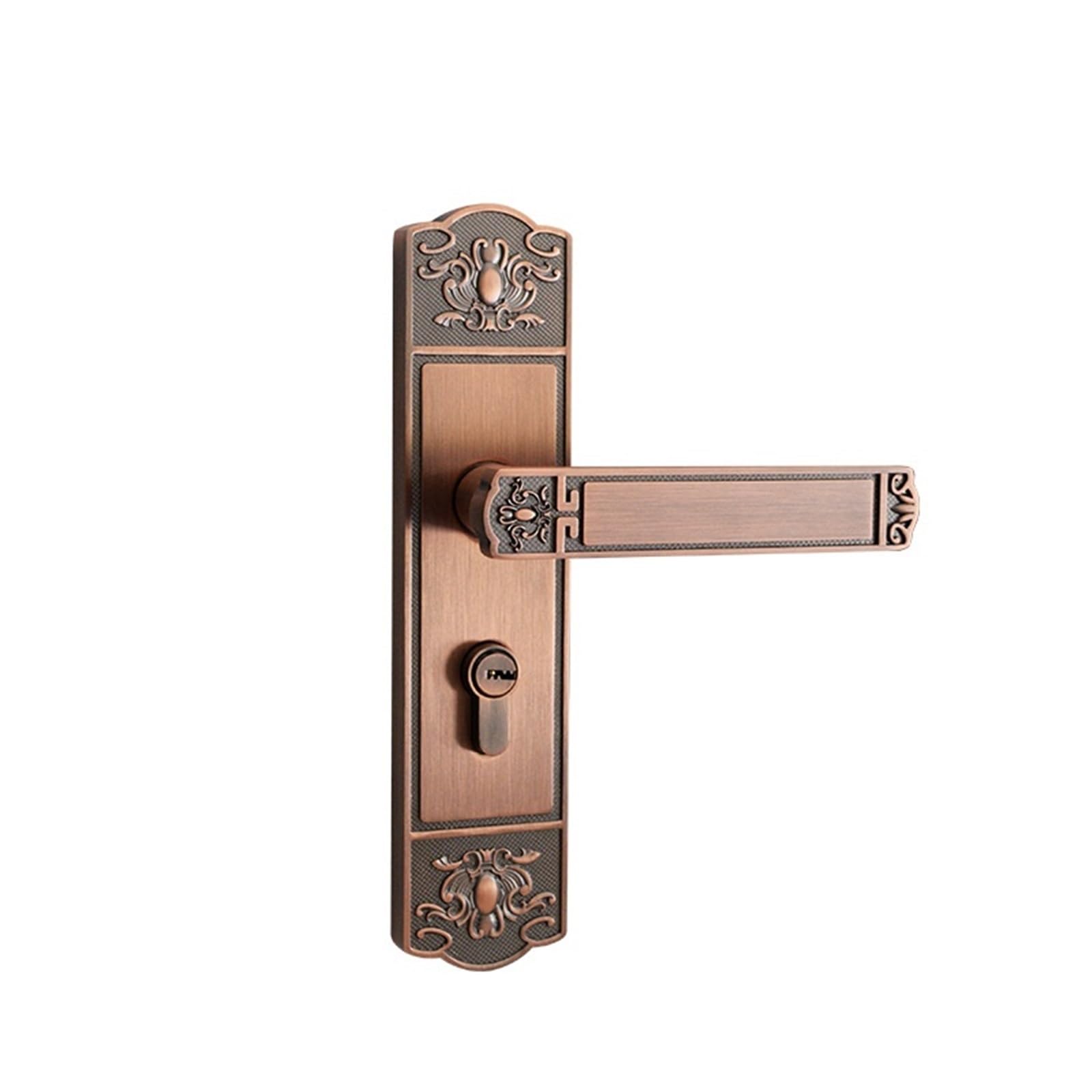 Serrure de porte de bureau en bronze pour une fermeture de chambre silencieuse et élégante