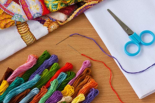 Crossdecor Stamped Cross-Stitch Needlepoint Kits Pre-Printed Patterns For Beginners Adults, Embroidery Cross-Stitching Kit Wall Art Cross Stitch- Fairy Tale Prince And Princess Kits #TOP4