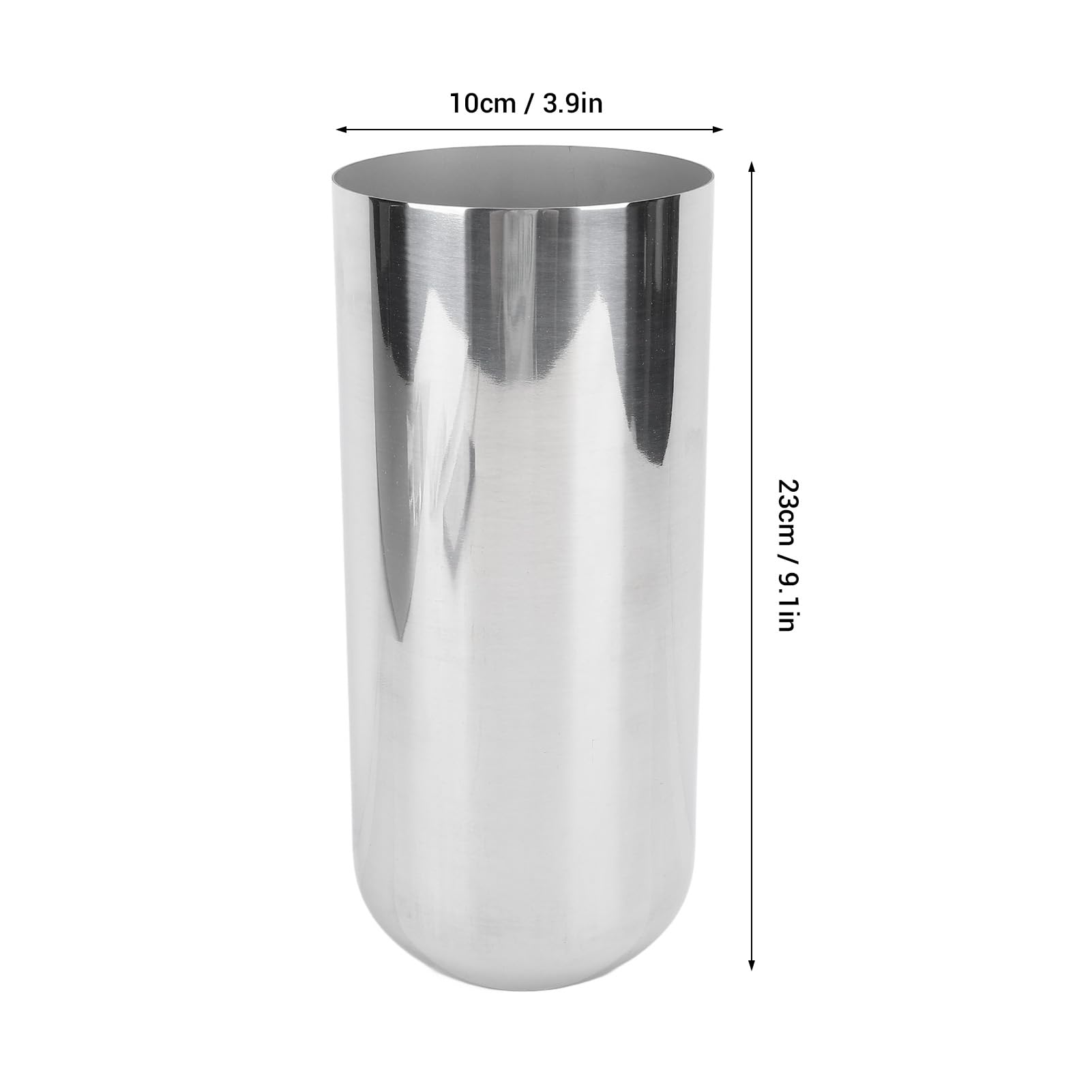 Jarrón de Metal, Jarrón Plateado de Acero Inoxidable de Diseño único para Flores, Decoración del Hogar, Oficina, Boda, Tamaño 23 X 10 Cm, Decoración de Escritorio Moderna,