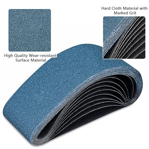 3x18 inch sanding belts 20 packs belt sander paper 406080120150240400 assorted grits abrasive belts for belt sander aluminum oxide sanding belts 3x18 inch
