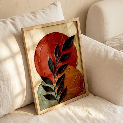 Image of kotart Aesthetic Botanical Art Home Decoration Painting | Floral Paintings With Frame For Living Room Bed Room Hotel Wall Decor Digital Reprint (13x17 inch)