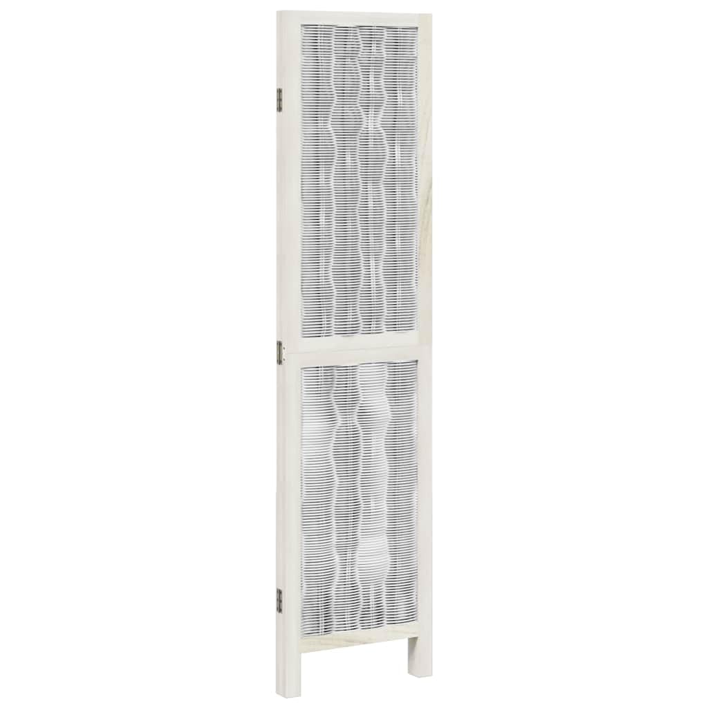 Paravento Divisorio Ambienti 3 Pannelli in Legno Bianco