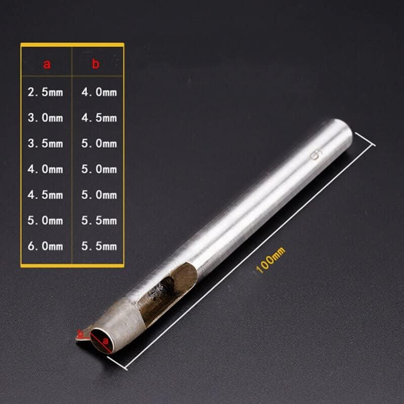 7pcs Belt Punching With Holes And Tails Hollow Hole Punch Cutter Tool 2.5mm-6mm Leather Working Tools DIY Tool Punching Leather