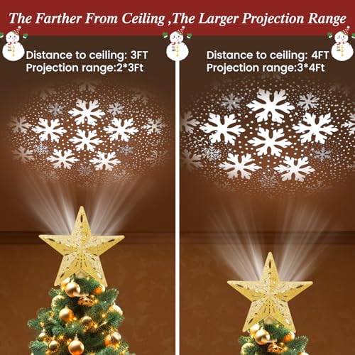 Christmas-Tree-Topper-Lighted-with-6-Pattern-Projection-Modes-Christmas-Star-Tree-Topper-Built-in-LED-Rotating-Lights-3D-Glitter-Dynamic-Projection-for-Christmas-Tree-DecorGold Christmas Tree Topper Lighted with 6 Pattern Projection Modes Christmas Star Tree Topper Built in LED Rotating Lights 3D Glitter Dynamic Projection for Christmas Tree DecorGold