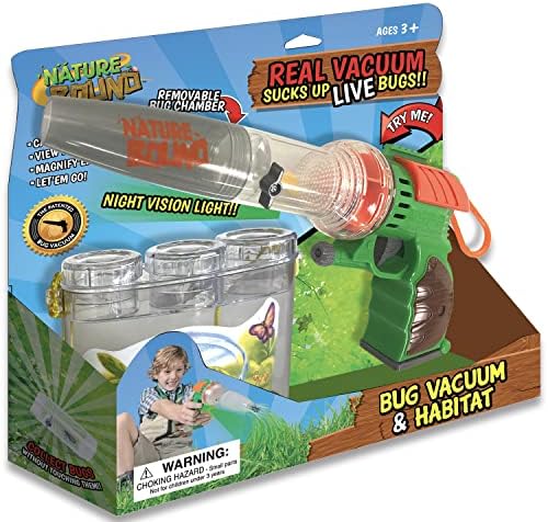 Nature Bound – Bug Catcher Vacuum with 3-Cavity Habitat Case for Backyard Exploration – Kit for Kids with Vacuum & Habitat – Critter Cage Includes Magnifiers and Carrying Strap