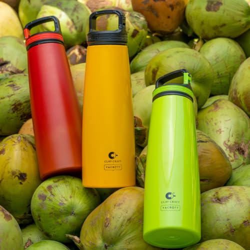 Image of CLAY CRAFT VACBOTT Harriet Swag Double Walled|18 Hours Hot and 24 Hours Cold Water Bottle Vacuum Insulated Flask|Thrmosteel Bottle|1000ML, Water Bottle|BPA-Free|BIS Certified|1Year Limited Warranty