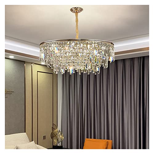 Chandelier cristal post-moderne D50cm pour salon et salle à manger