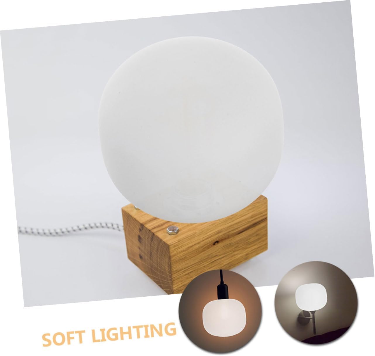 Generic Frosted Glass Globe Lampshade Cover for Table Lamp and Wall Sconce Replacement Shade for Ceiling Light Ideal for Dormitory and Home Use 220 Flat Sphere Design