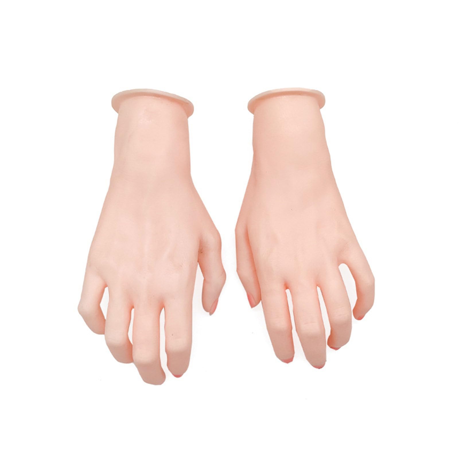 Hinayosan A Pair Of Hands Articulated Silicone Foot And Hand Property Detailed Hand And Foot Mannequin Display Props For Jewelry And Watches