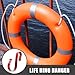 BESPORTBLE Pool Life Ring Hanger Iron Hook Swimming Pool Safety Equipment Random Color