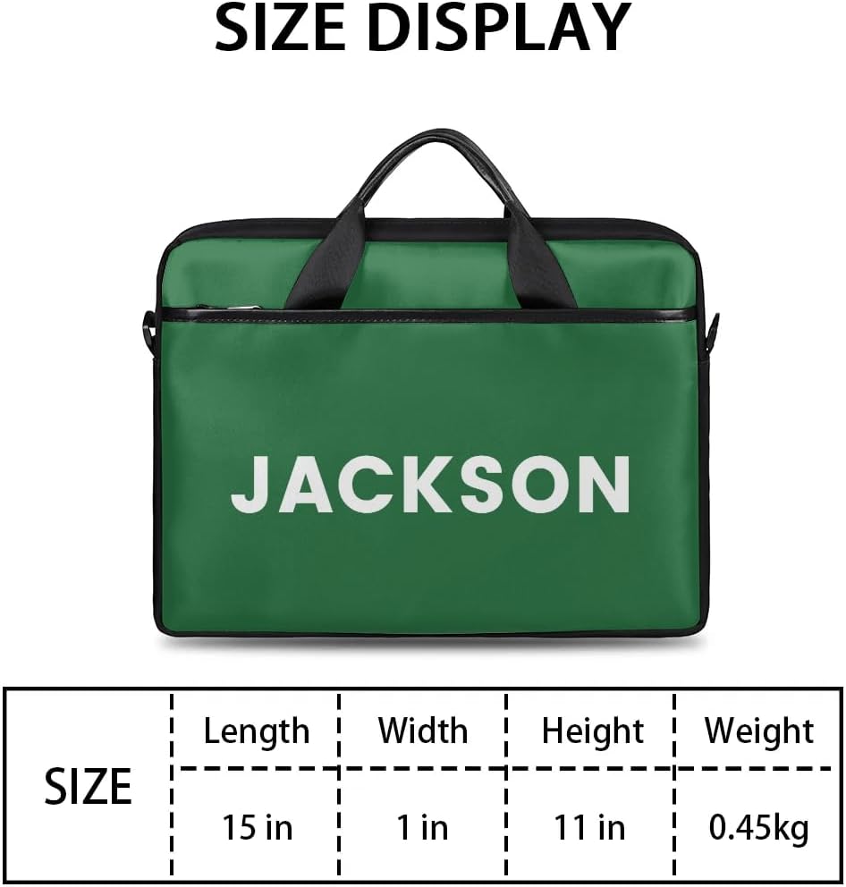 Custom Name Laptop Bags for Women Men, Personalized Text Laptop Case Shoulder Bag,Computer Bags for Work