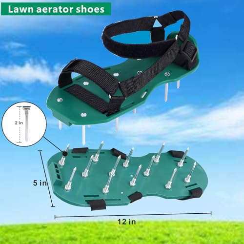Zapatos con púas para aireación de césped y jardín miniatura 2