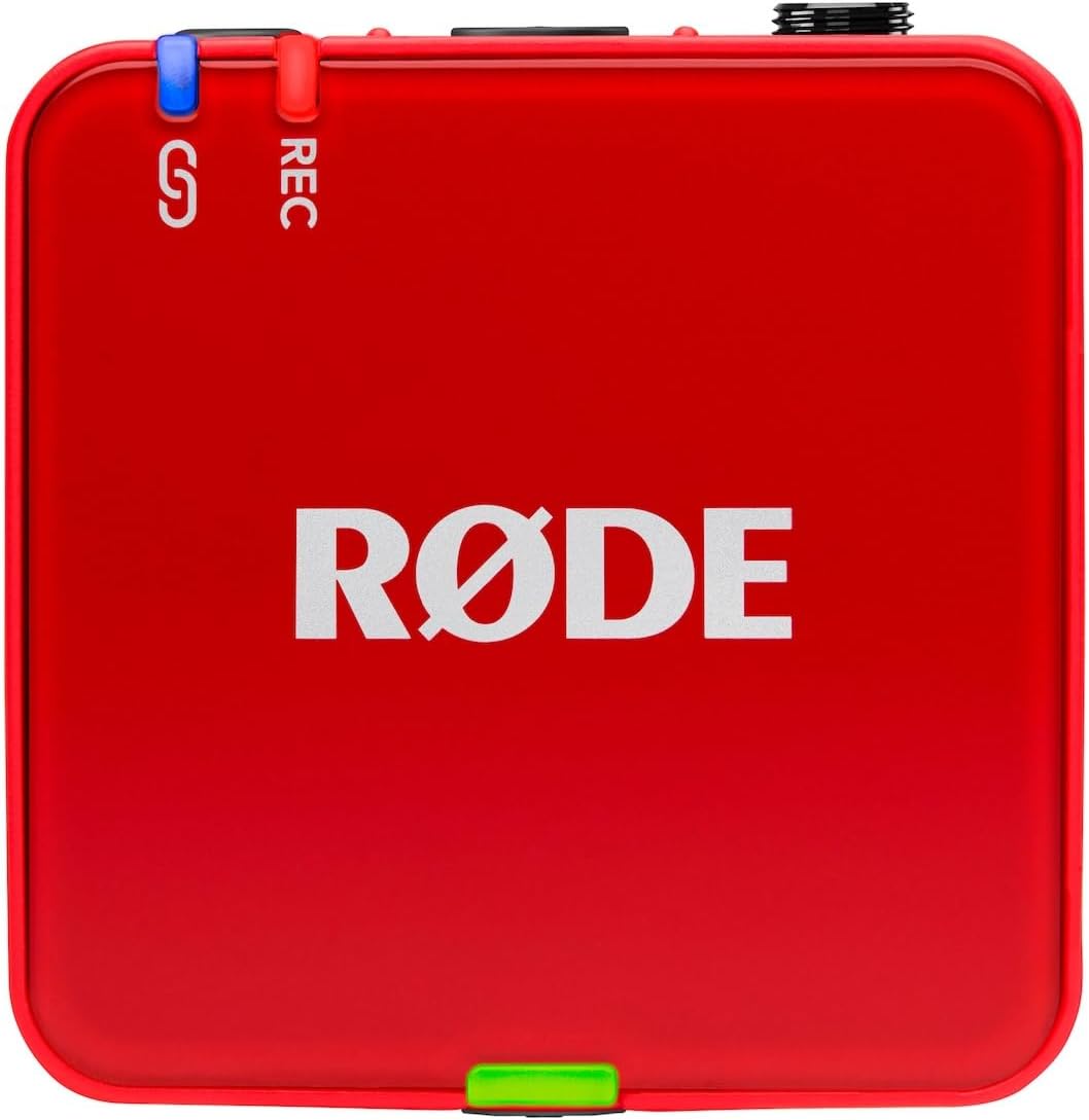 Rode Wireless GO (Gen 3) Compact Wireless Microphone System (Red) with 2X Interview GO Handheld Adapters
