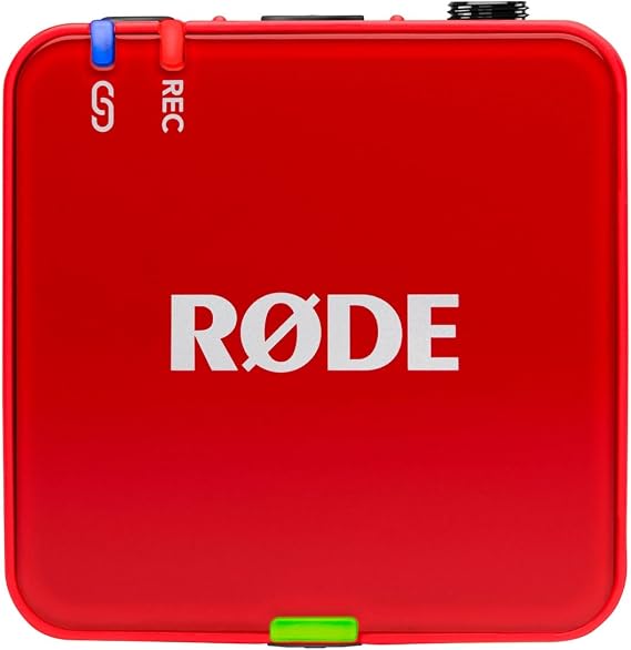 Rode Wireless GO (Gen 3) Compact Wireless Microphone System (Red) with 2X Red Interview GO Handheld Adapters