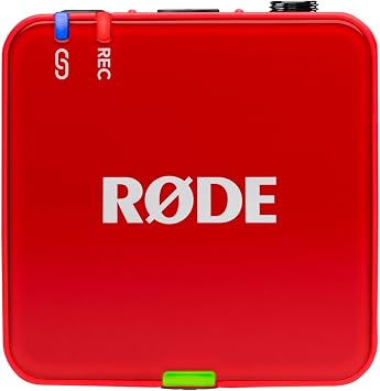 Rode Wireless GO (Gen 3) Compact Wireless Microphone System (Red) with 2X Red Interview GO Handheld Adapters