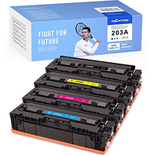 MyCartridge compatibel HP 203A CF540A CF541A CF542A CF543A Toner voor HP Color Laserjet Pro MFP M281fdw M281fdn M280nwHP Color Laserjet Pro M254nw M254dw (zwart/cyaan/magenta/geel)