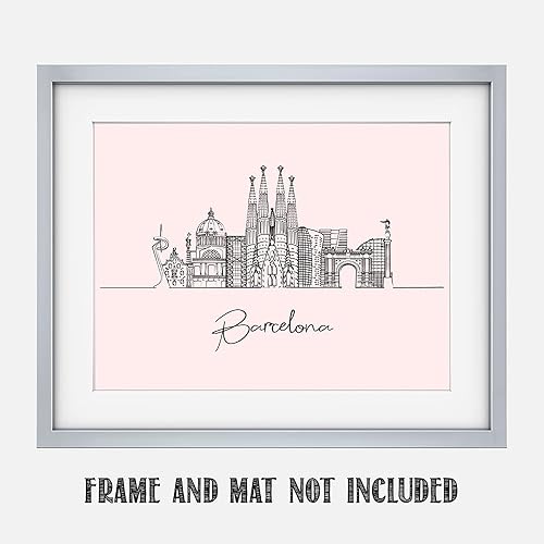 Vista 298 de TJ Originals - Barcelona, Madrid y España vistas de la ciudad, arte de pared ilustrado a mano, decoración de pared de sala de estar - Pósteres