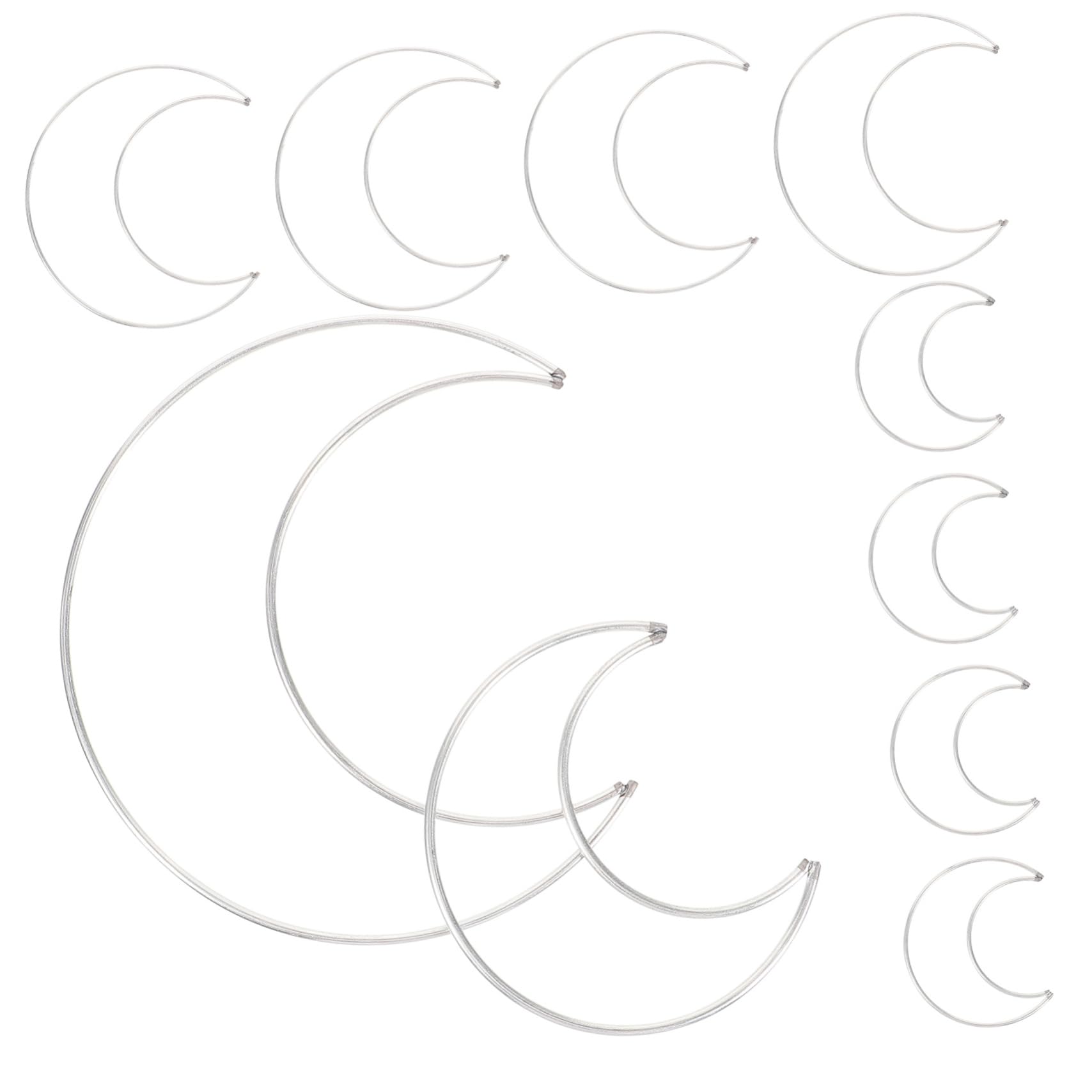 HOMOCONO DIY Dream Catcher Making Kit 10 Iron Rings Craft Hoops for Wall Decor Moon Stars Decorations for Adults