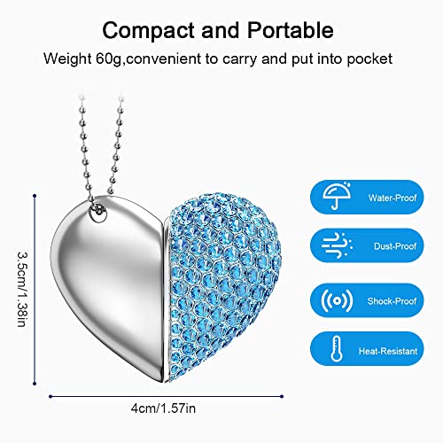 Clé USB en forme de cœur RAOYI bleu 64 Go le cadeau idéal avec son porte-clés