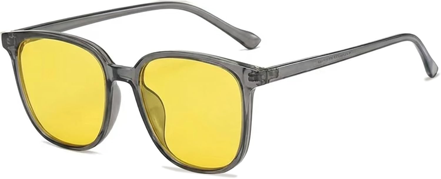 Anti Glare Polarized Night Driving Glasses, Yellow Lens UV Protection for Fishing