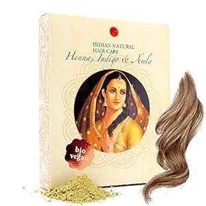 Henna, Indigo & Amla Powder – Light Brown Hair Dye – Fresh & Pure Organic – 200g – Indian Natural Hair Care