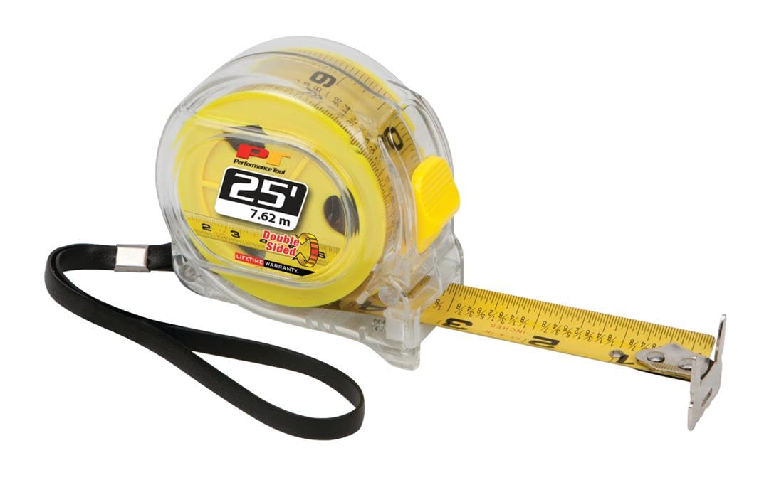 Performance Tool W5041 25 Clear Tape Measure