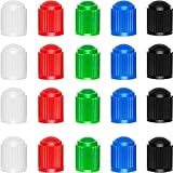 Outus 20 Pack Tyre Valve Dust Caps for Car, Motorbike, Trucks, Bike, Bicycle (Multi Color)