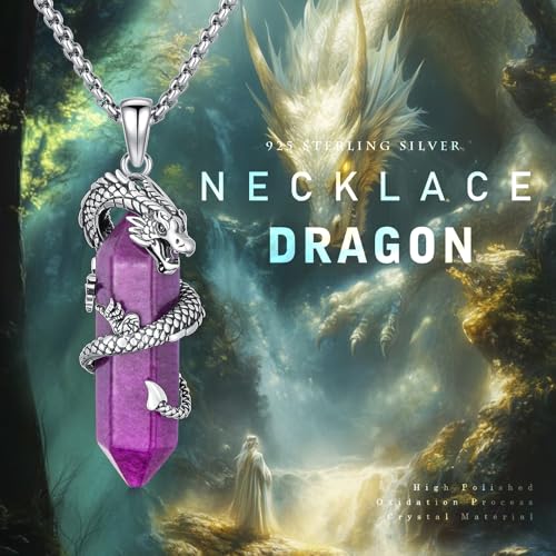 Collier dragon améthyste en argent pour affirmer votre style au quotidien