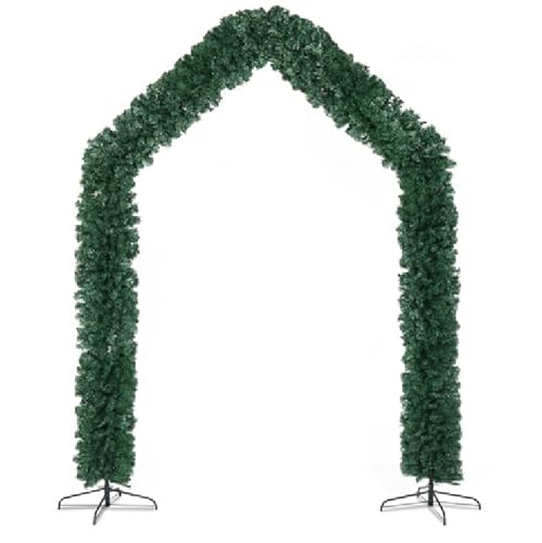 VINGLI Large 8ft Christmas Arch Garland, 1860 Tips PVC Green