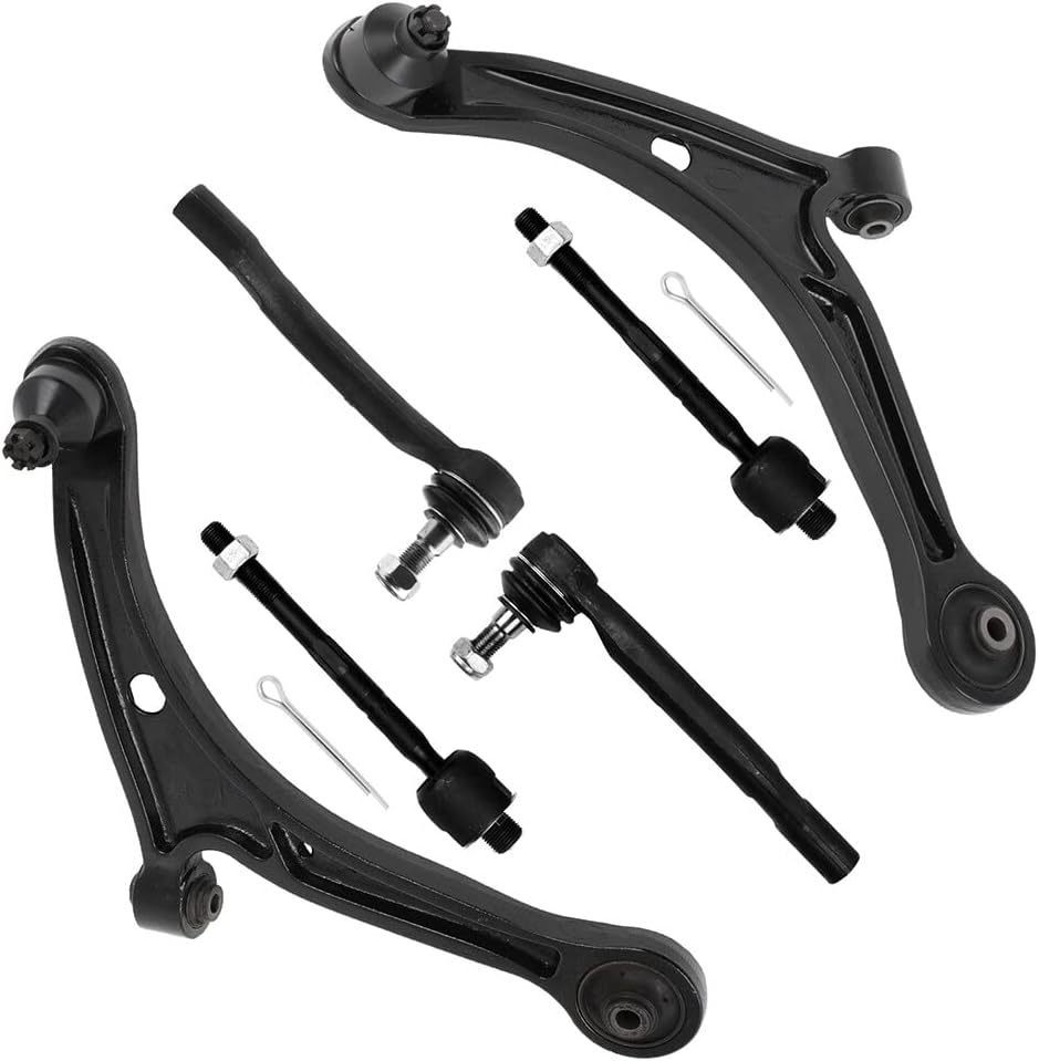 SCITOO 6pc Front Suspension Kit Lower Control Arm and Ball Joint Inner Outer Tie Rod End 2001-2006 for Acura MDX 2003-2008 for Honda Pilot