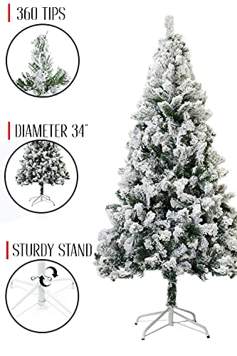 Perfect Holiday Christmas Tree, 5-Feet, Flocked Snow #TOP2