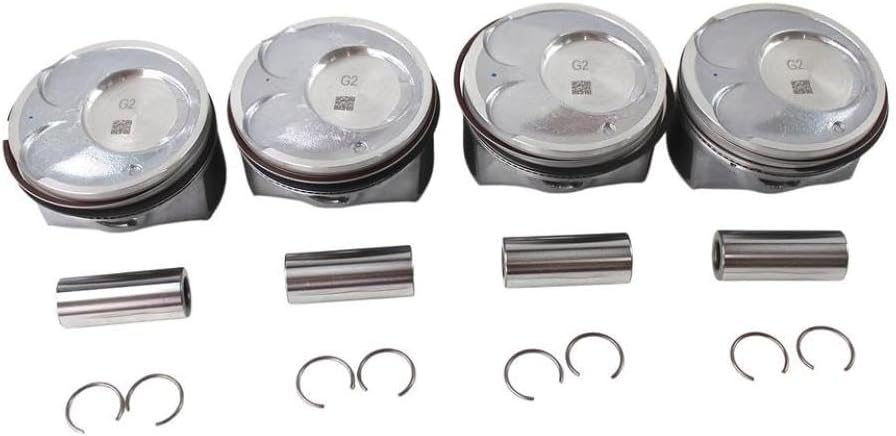 4Pcs Piston And Rings Kit For 2.0L Engine 2014 2018 Models Compatible With Select Compact Cars Replacement Engine Components