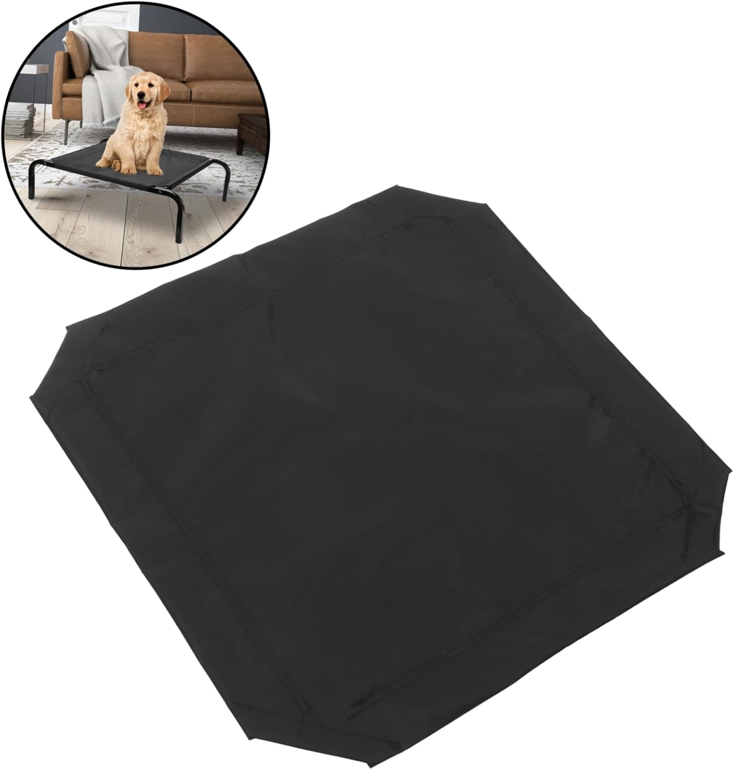 Elevated Dog Bed Cover Breathable and Washable Pet Hammock for Indoor Use Space-Saving Design for Spaces for Puppies and Dogs to Relax Comfortably