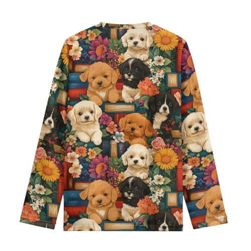 Image of WELLFLYHOM Long Sleeve T-Shirt for Boys Girls 3-16 Years Old Tee Tops Crewneck Pullover Shirts Fall Outfits