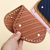 Bolsa de crochê marrom, suprimentos para confecção de bolsas, base de bolsa de malha portátil com furos para mulheres, faça você mesmo