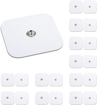 Pelvifine Compatible Replacement Pads Stick On Pads Replacement Pads Snap Connectors, Square Pack of 20
