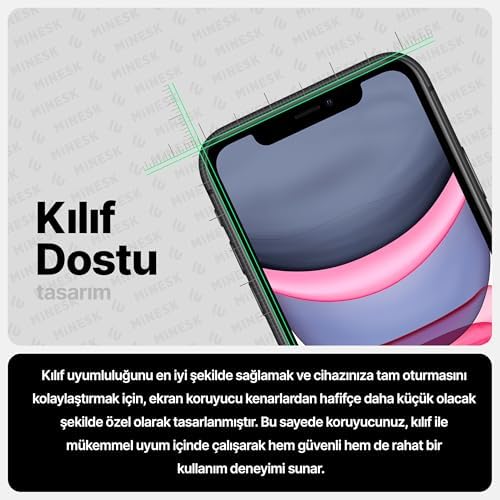 Minesk MAGIC GLASS iPhone 11 - XR için Otomatik Hizalama Aparatlı Ekran Koruyucu (Güçlendirilmiş Temperli Cam) Takılırken Toz Toplama Özellikli (11 - XR) - Görsel 7