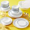 CORELLE 78-Piece Service for 12, Chip Resistant, Classic Cafe Blue Dinnerware Set,